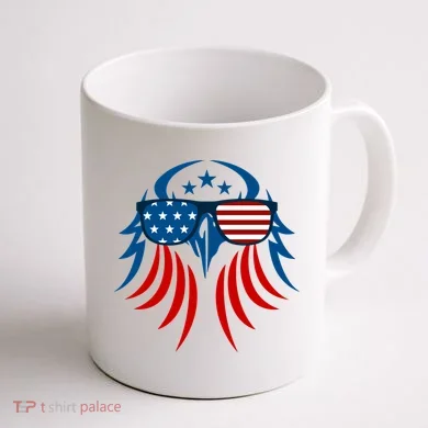 Patriotic American Bald Eagle Coffee Mug back