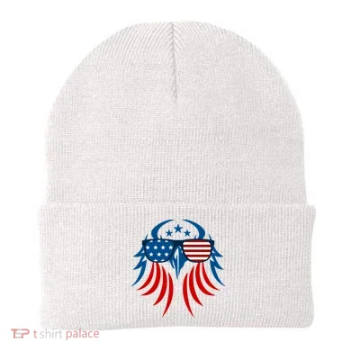 Patriotic American Bald Eagle Beanie