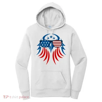 Patriotic American Bald Eagle Women's Hoodie