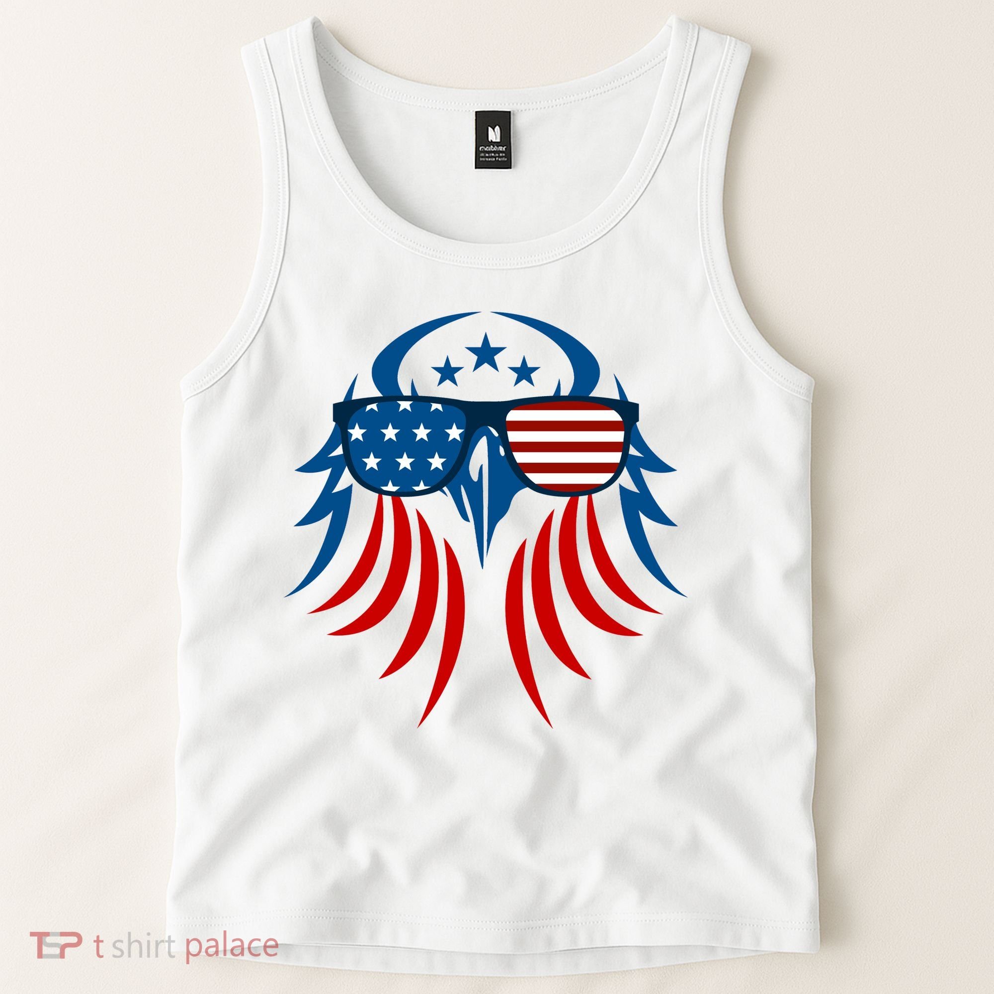 Patriotic American Bald Eagle Tank Top