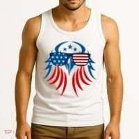 Patriotic American Bald Eagle Tank Top thumb 3