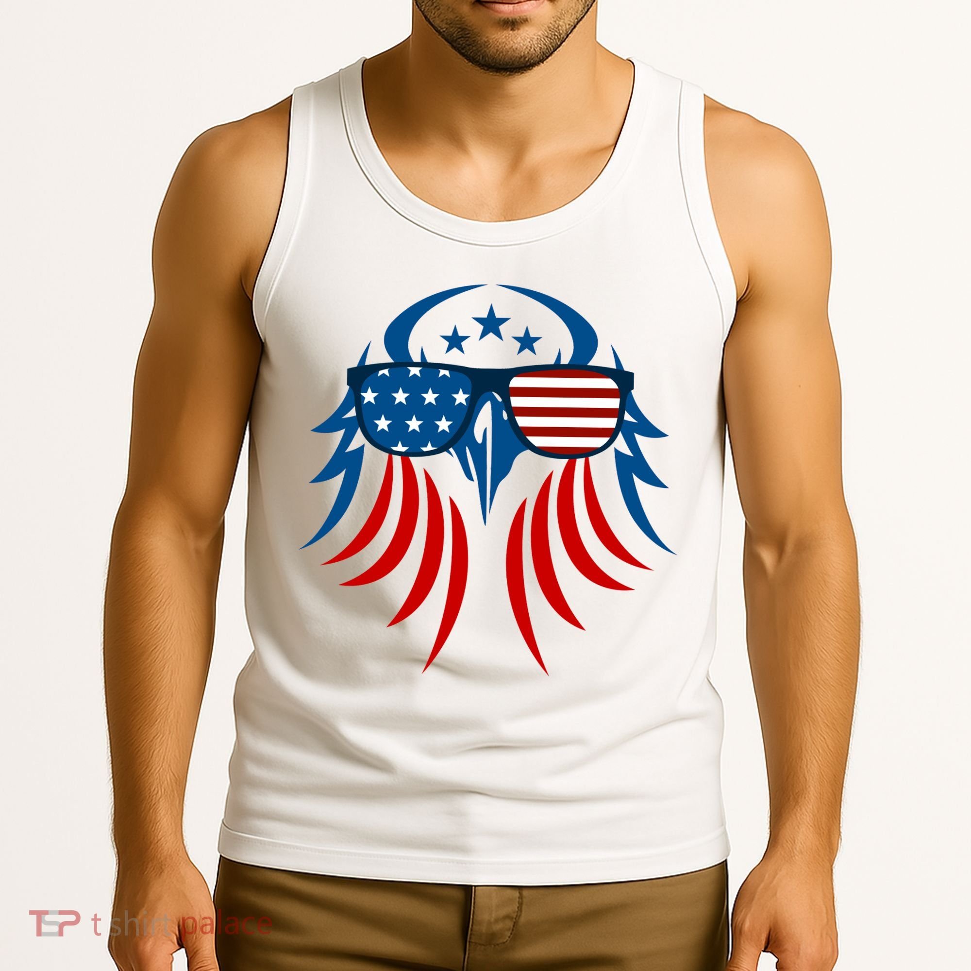 Patriotic American Bald Eagle Tank Top