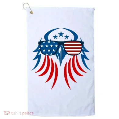 Patriotic American Bald Eagle Golf Towel