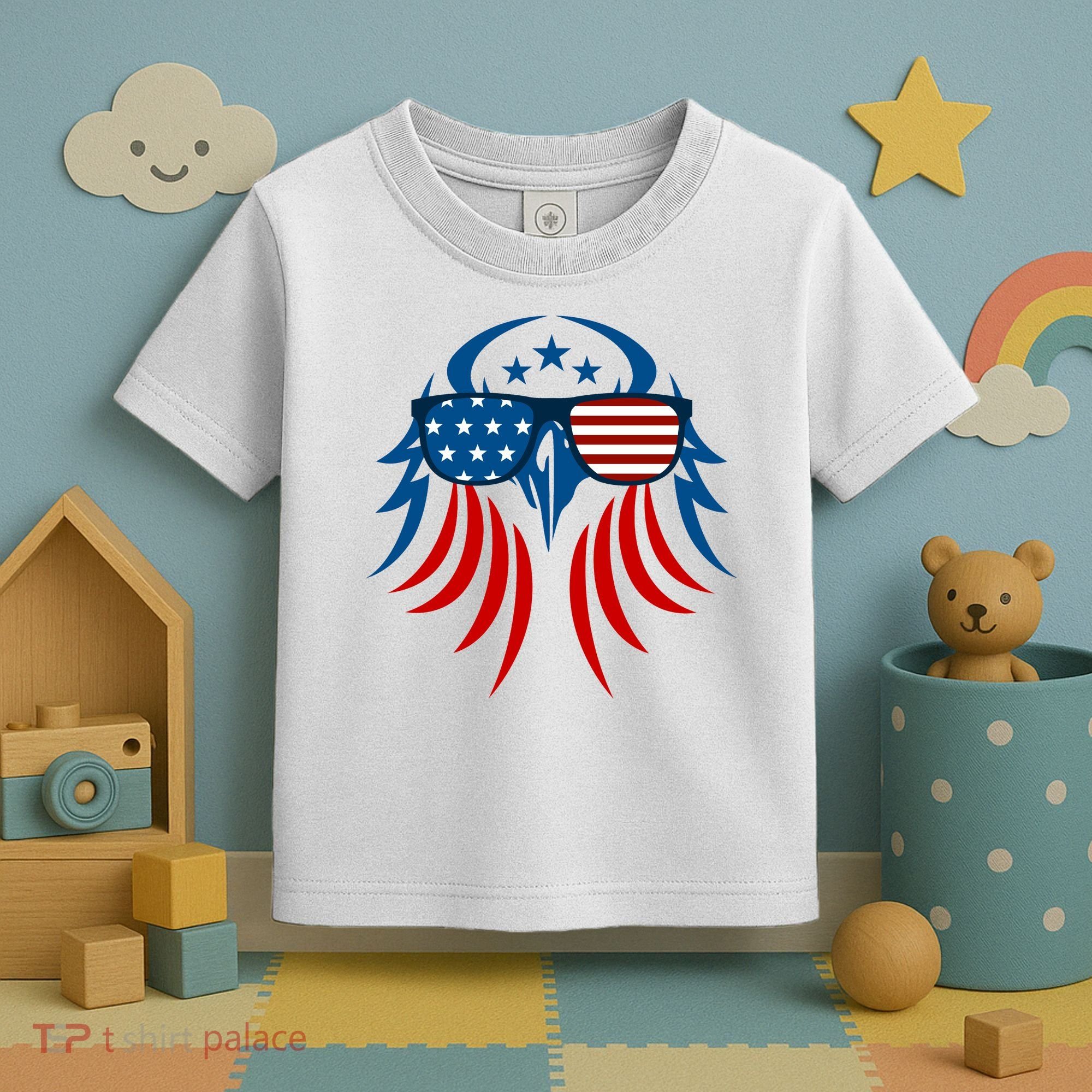 Patriotic American Bald Eagle Toddler T-Shirt