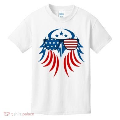 Patriotic American Bald Eagle Kids T-Shirt