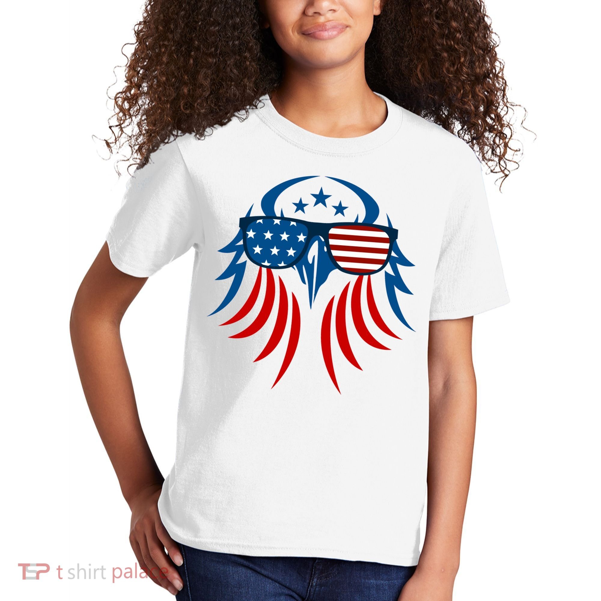 Patriotic American Bald Eagle Kids T-Shirt