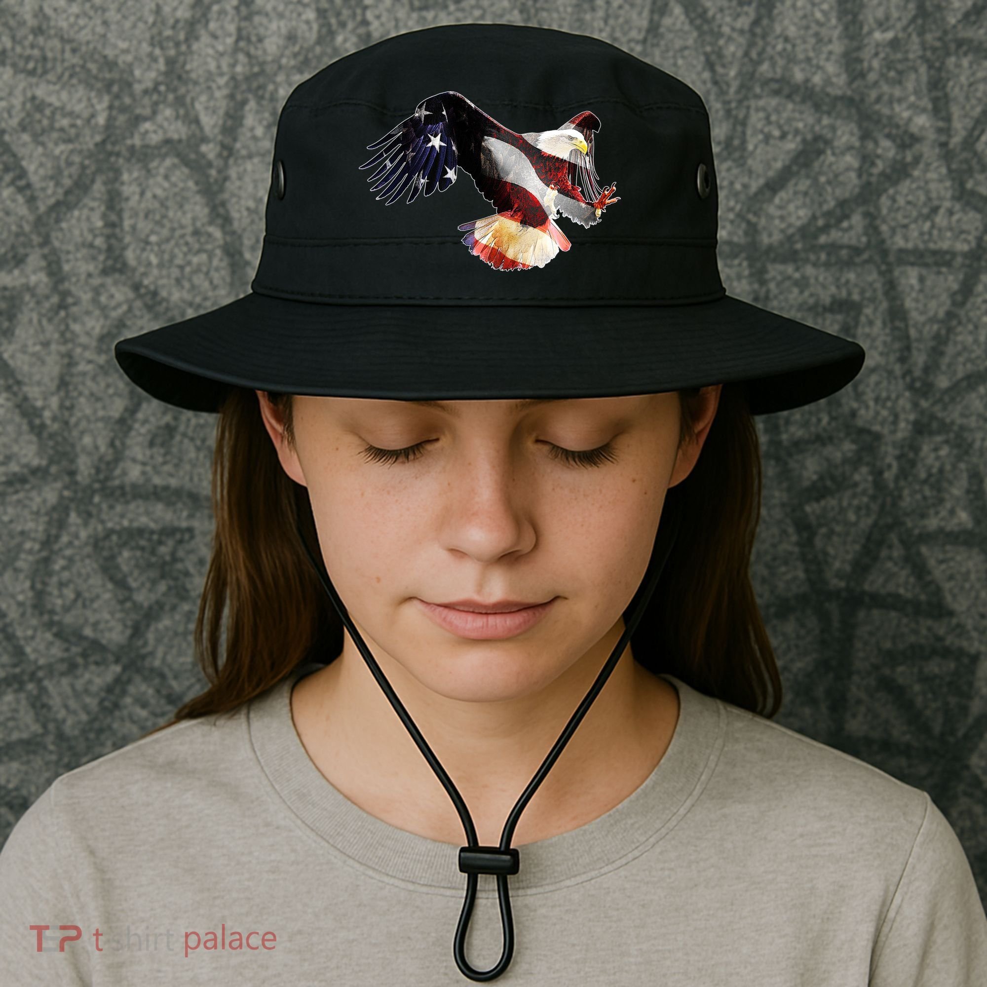 Patriotic American Bold Eagle Bucket Hat