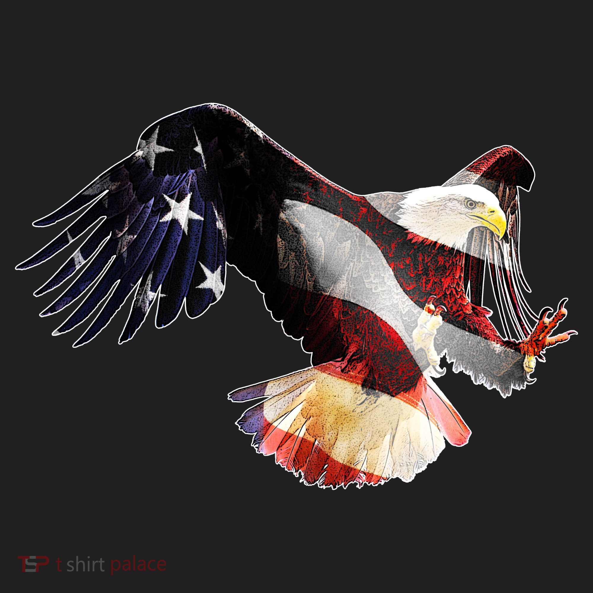 Patriotic American Bold Eagle Golf Towel