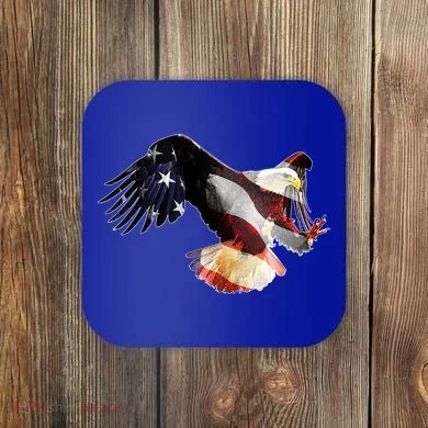 Patriotic American Bold Eagle Coaster