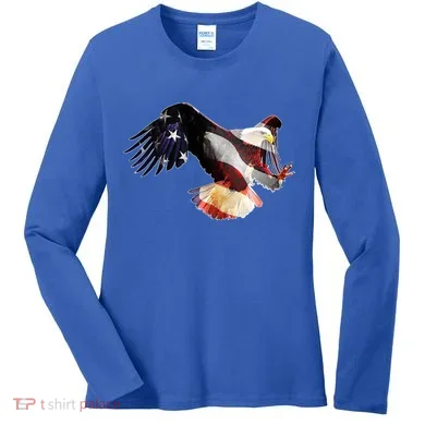 Patriotic American Bold Eagle Women's Long Sleeve Shirt