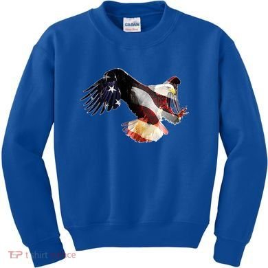 Patriotic American Bold Eagle Kids Sweatshirt