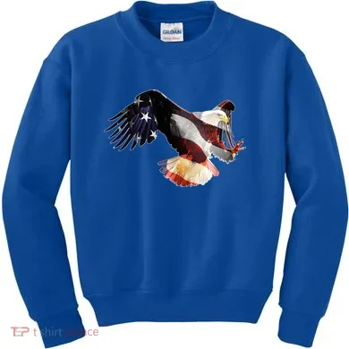 Patriotic American Bold Eagle Kids Sweatshirt