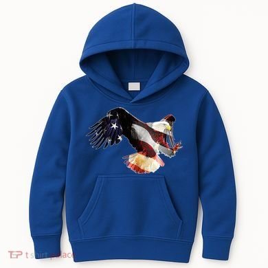 Patriotic American Bold Eagle Kids Hoodie