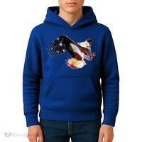 Patriotic American Bold Eagle Kids Hoodie thumb 4