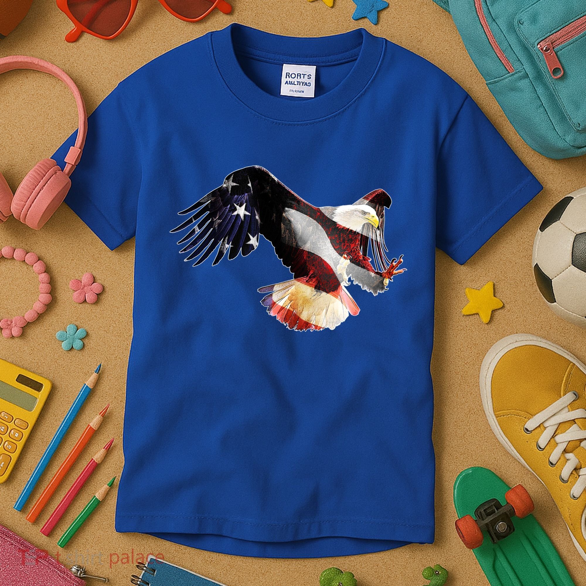 Patriotic American Bold Eagle Kids T-Shirt
