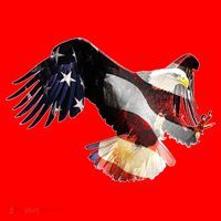 Patriotic American Bold Eagle Santa Hat thumb 1