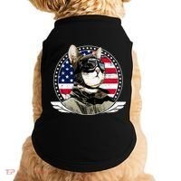 Patriotic American Cat Pilot Doggie Tank thumb 0