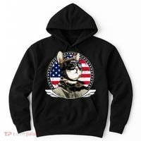 Patriotic American Cat Pilot Hoodie thumb 0