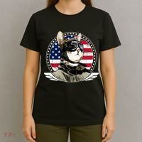 Patriotic American Cat Pilot T-Shirt thumb 4