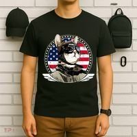 Patriotic American Cat Pilot T-Shirt thumb 6