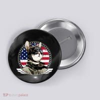Patriotic American Cat Pilot Button thumb 0
