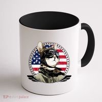 Patriotic American Cat Pilot Coffee Mug thumb 1