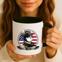 Patriotic American Cat Pilot Coffee Mug thumb 3