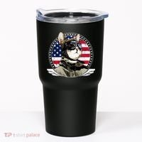 Patriotic American Cat Pilot Tumbler thumb 0