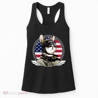 Patriotic American Cat Pilot Women's Tank Top thumb 0