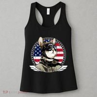 Patriotic American Cat Pilot Women's Tank Top thumb 3