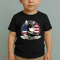 Patriotic American Cat Pilot Toddler T-Shirt thumb 2