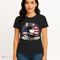 Patriotic American Cat Pilot Women's T-Shirt thumb 4