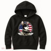 Patriotic American Cat Pilot Kids Hoodie thumb 0