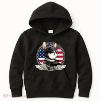 Patriotic American Cat Pilot Kids Hoodie thumb 0