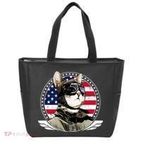 Patriotic American Cat Pilot Tote Bag thumb 0