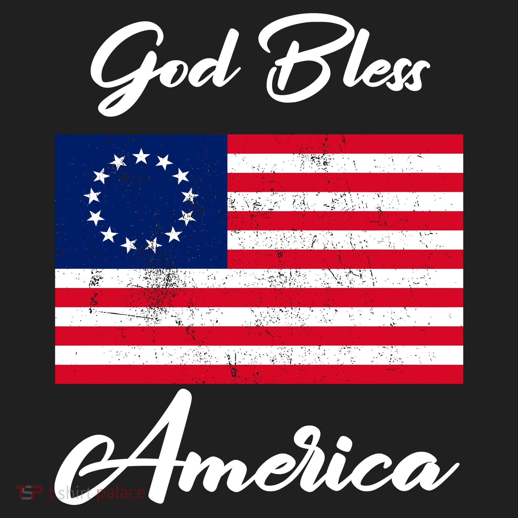 Patriotic Betsy Ross Flag God Bless America Women's Sweatshirt