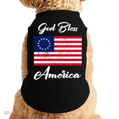 Patriotic Betsy Ross Flag God Bless America Doggie Tank