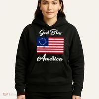Patriotic Betsy Ross Flag God Bless America Hoodie thumb 5