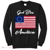 Patriotic Betsy Ross Flag God Bless America Sweatshirt thumb 0