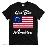 Patriotic Betsy Ross Flag God Bless America T-Shirt thumb 0