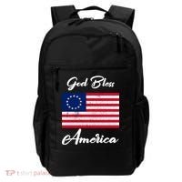 Patriotic Betsy Ross Flag God Bless America Backpack thumb 0