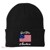 Patriotic Betsy Ross Flag God Bless America Beanie thumb 0