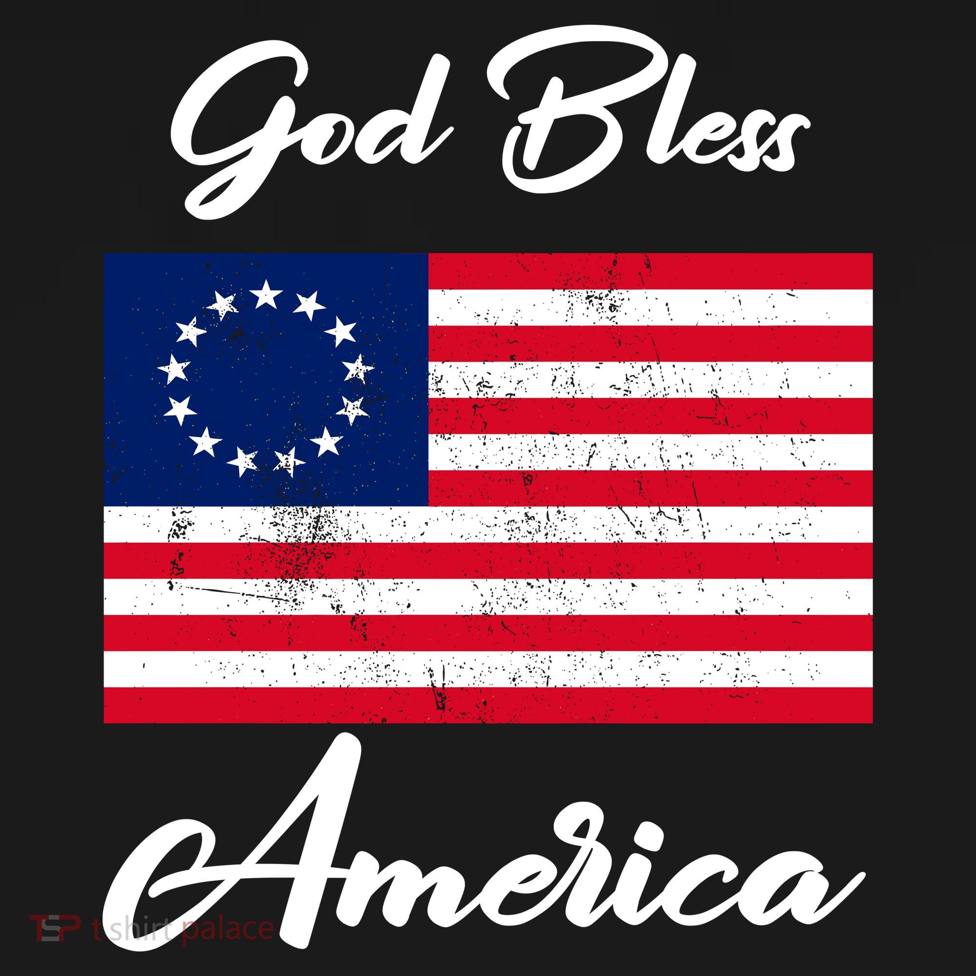 Patriotic Betsy Ross Flag God Bless America Ornament