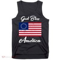 Patriotic Betsy Ross Flag God Bless America Tank Top thumb 0