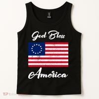 Patriotic Betsy Ross Flag God Bless America Tank Top thumb 2
