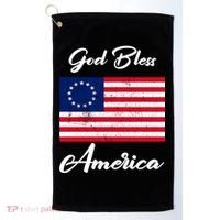 Patriotic Betsy Ross Flag God Bless America Golf Towel thumb 0