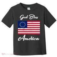 Patriotic Betsy Ross Flag God Bless America Toddler T-Shirt thumb 0