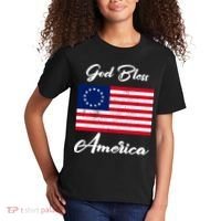 Patriotic Betsy Ross Flag God Bless America Kids T-Shirt thumb 2