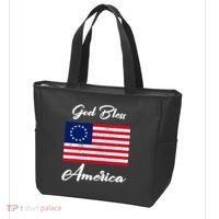 Patriotic Betsy Ross Flag God Bless America Tote Bag thumb 3