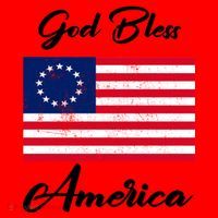 Patriotic Betsy Ross Flag God Bless America Santa Hat thumb 1